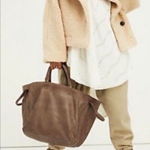 NWOT Free People Leslie Leather Tote